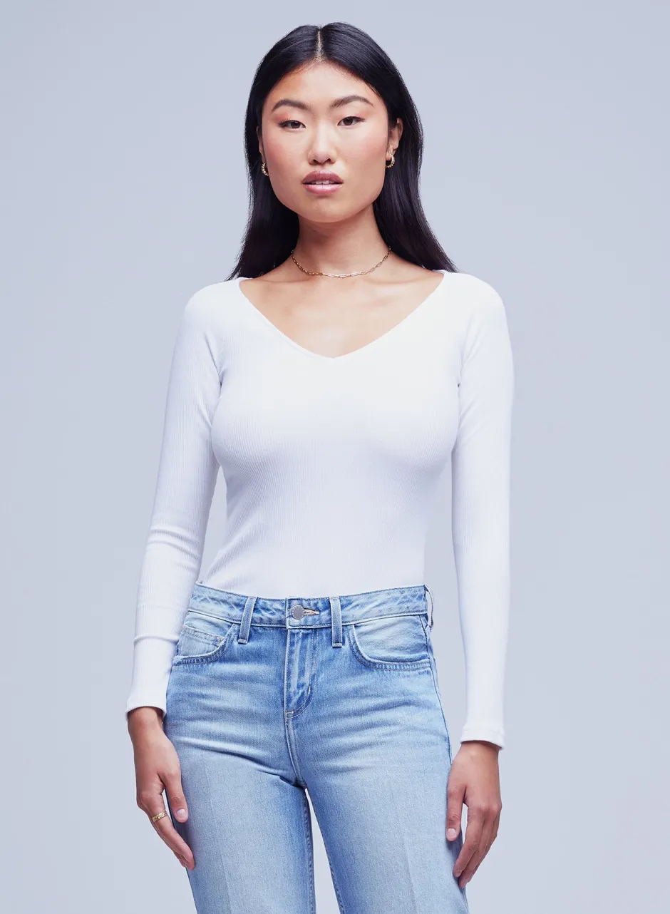 Online L’agence - Winona Bodysuit - White Bodysuits