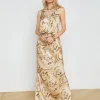 Outlet L’agence - Zeta Maxi Skirt - Ivory Multi Boute Paisley Long Skirts