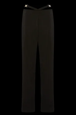 Sale - Buckle Strap Pants - Black Pants
