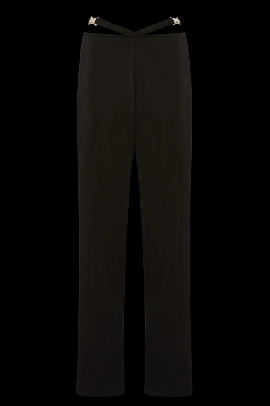 Sale - Buckle Strap Pants - Black Pants