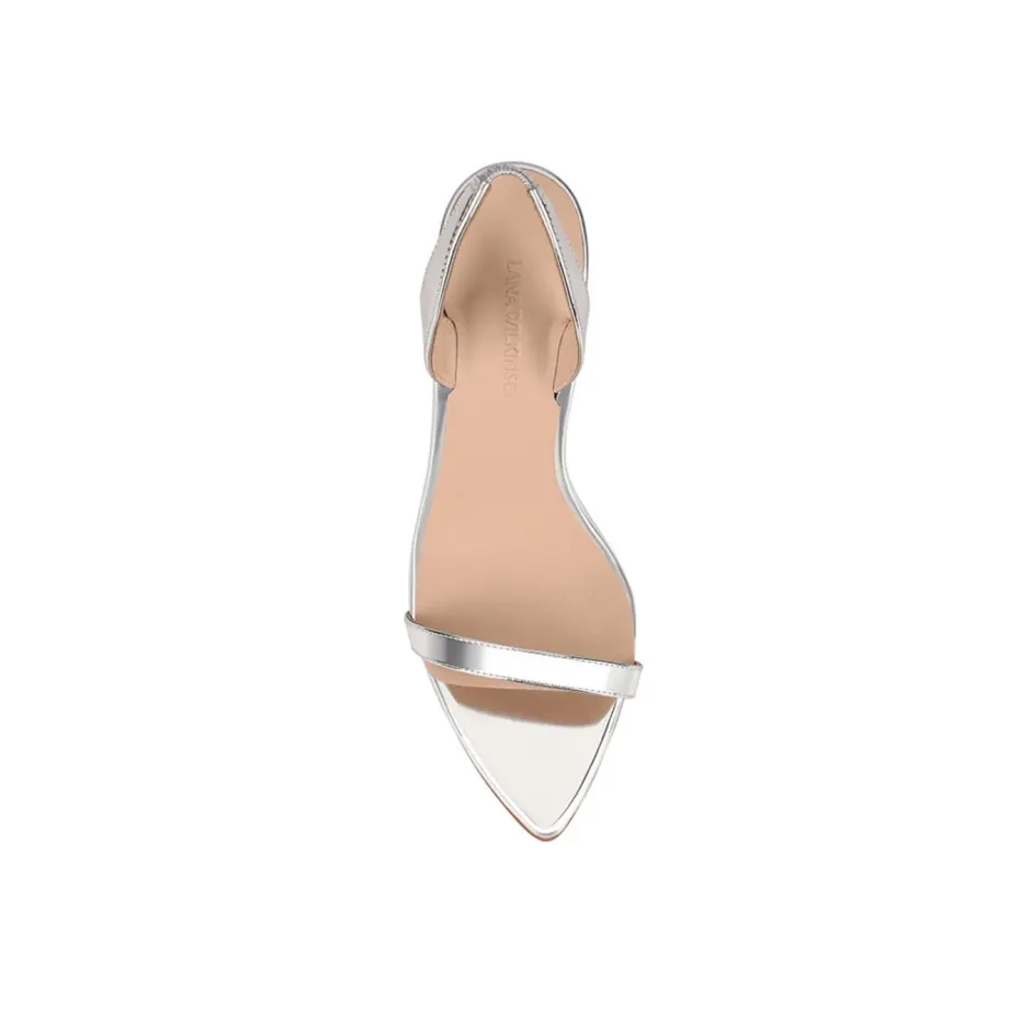 Discount - Cassie Sandal - Silver Metallic Patent Shoes