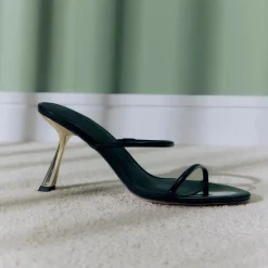 Fashion - Marilyn Sandal Patent Leather - Black Shoes