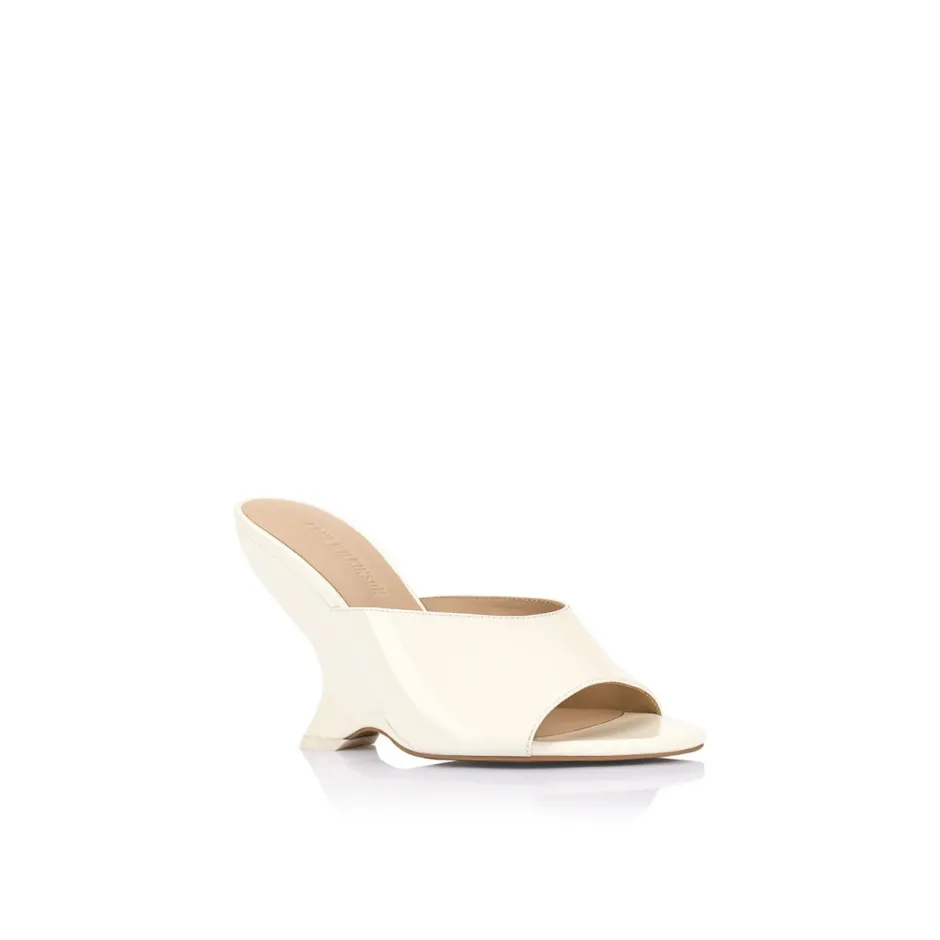Clearance - Martha Wedge Patent Leather - White Shoes