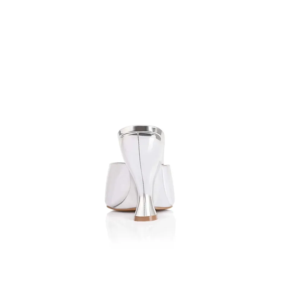 Discount - Martha Wedge Metallic Leather - Silver Shoes