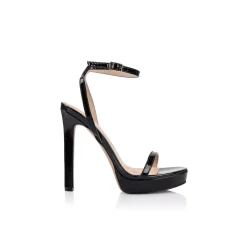 New - Paris Platform - Black Patent Shoes