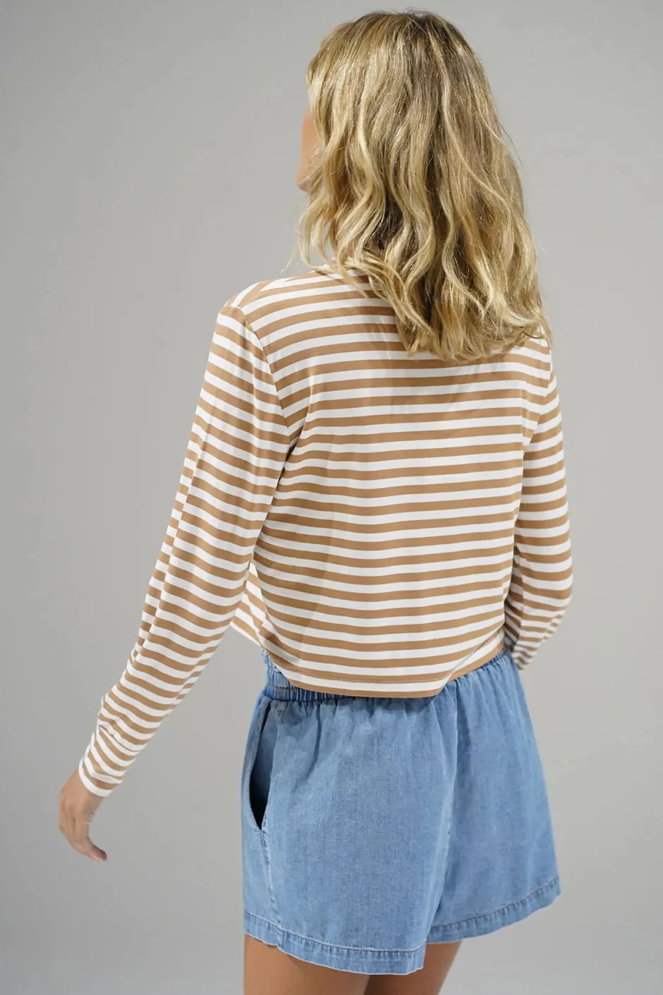 Clearance - Jo Chambray Short - Faded Blue Shorts