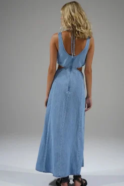 New - Lorelei Chambray Dress - Faded Blue Dresses | Long Dresses