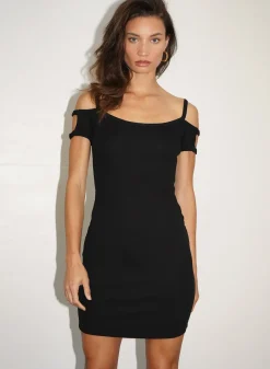 Best - Olsen Rib Dress - Black Dresses | Mini Dresses