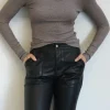 Hot - Rune Faux Leather Pant - Black Pants