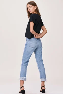 Online - Sparks V Neck - Black Crop Tops