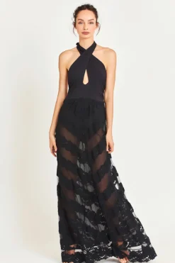 Outlet - Carlotti Dress - Black Dresses | Long Dresses