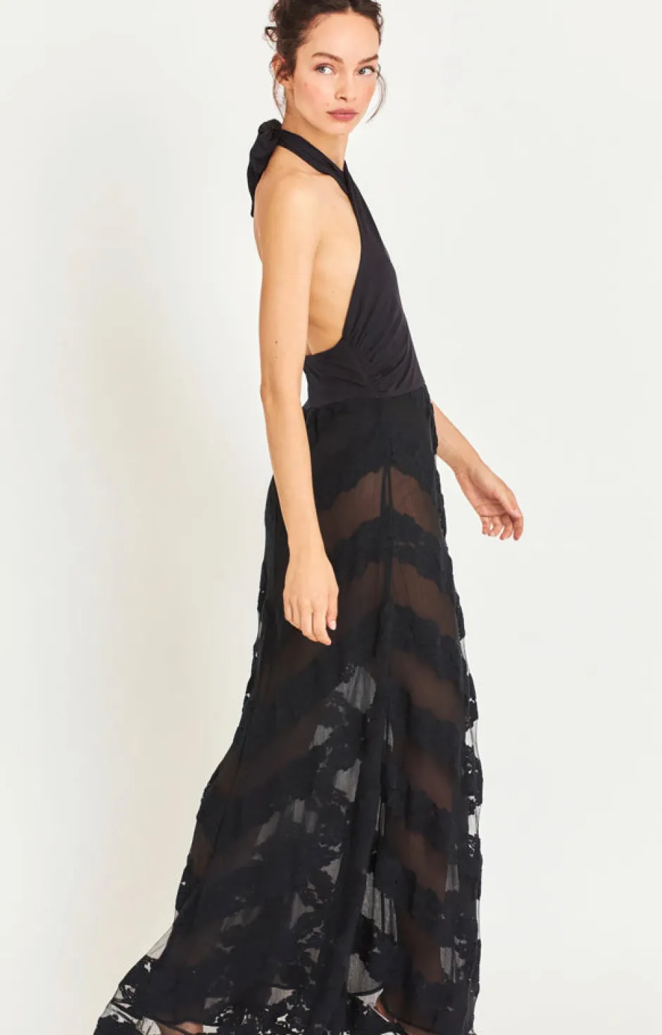 Outlet - Carlotti Dress - Black Dresses | Long Dresses
