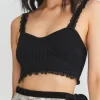 Discount - Dita Bustier - Black Crop Tops