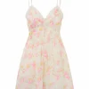 Sale - Docila Heritage Cotton Mini Dress - White Peach Mini Dresses | Dresses