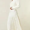 Clearance - Laia Maxi Skirt - Antique White Long Skirts