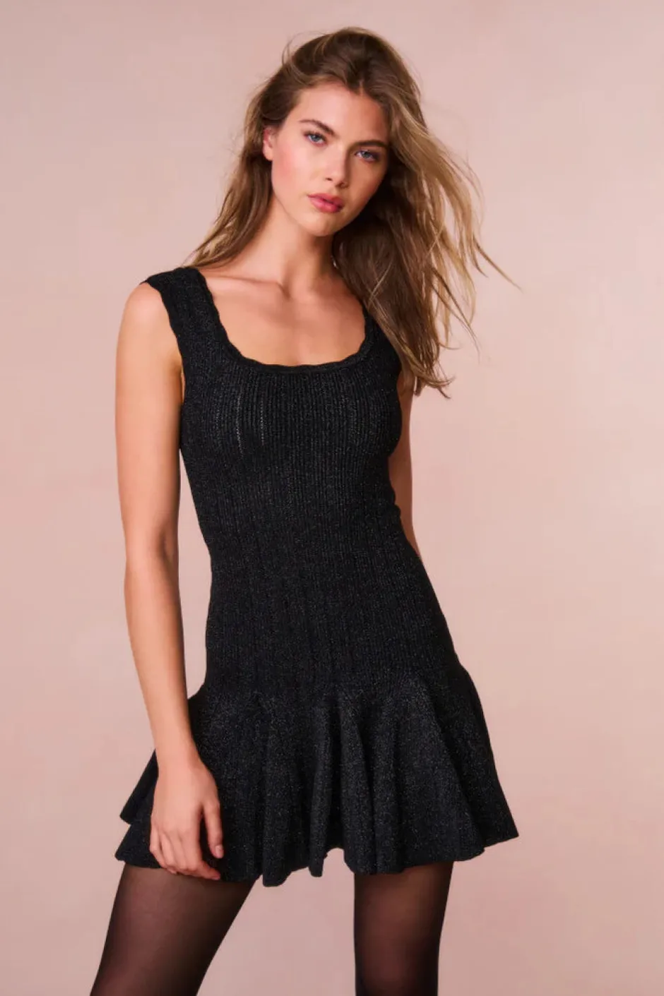 Sale - Maryanne Knit Mini Dress - Black Mini Dresses | Dresses