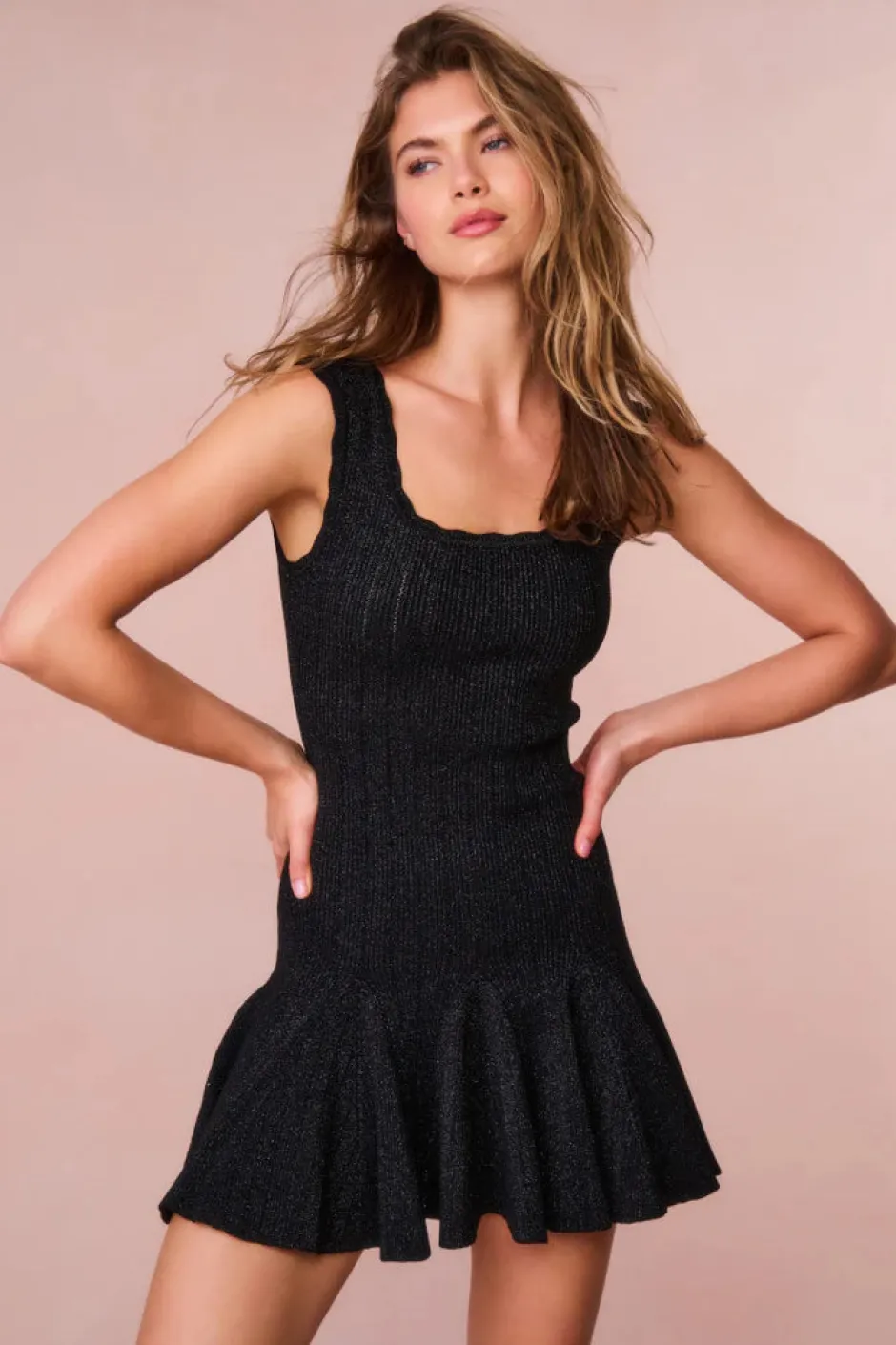Sale - Maryanne Knit Mini Dress - Black Mini Dresses | Dresses