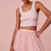 New - Prague Tank - Flamingo Shimmer Crop Tops