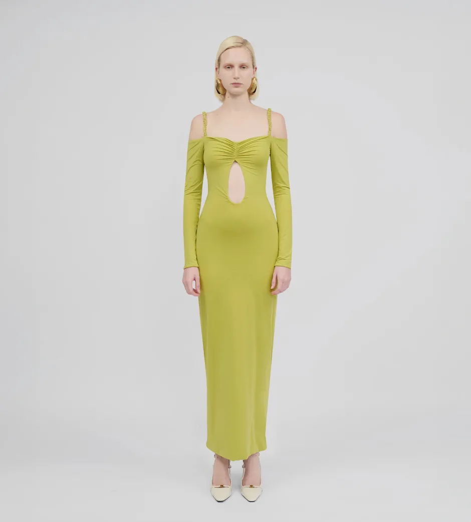 Fashion - Calice Cutout Midi Dress - Oasis Green Dresses | Long Dresses