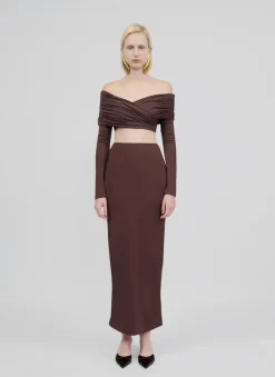 Fashion - Cavana High Rise Maxi Skirt - Brown Long Skirts