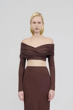 Online - Lido Top - Brown Crop Tops