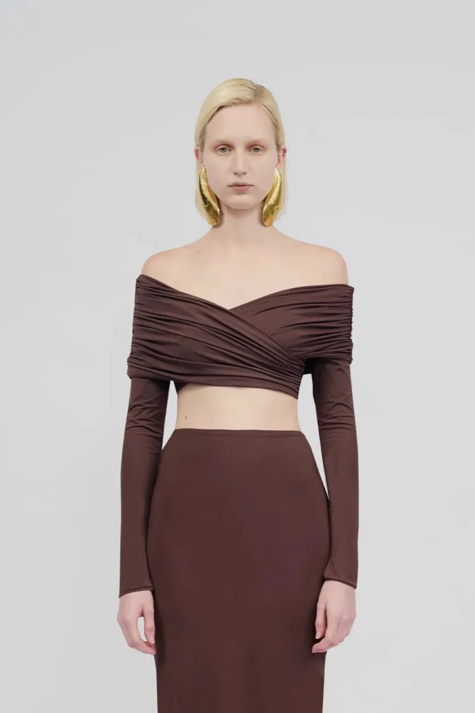 Online - Lido Top - Brown Crop Tops