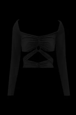 Online - Redmar Top - Black Crop Tops