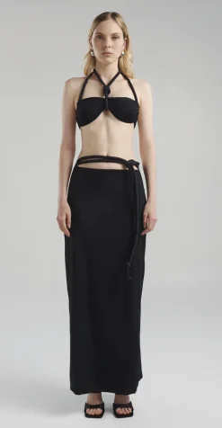 Online - Sinara Maxi Skirt - Black Long Skirts