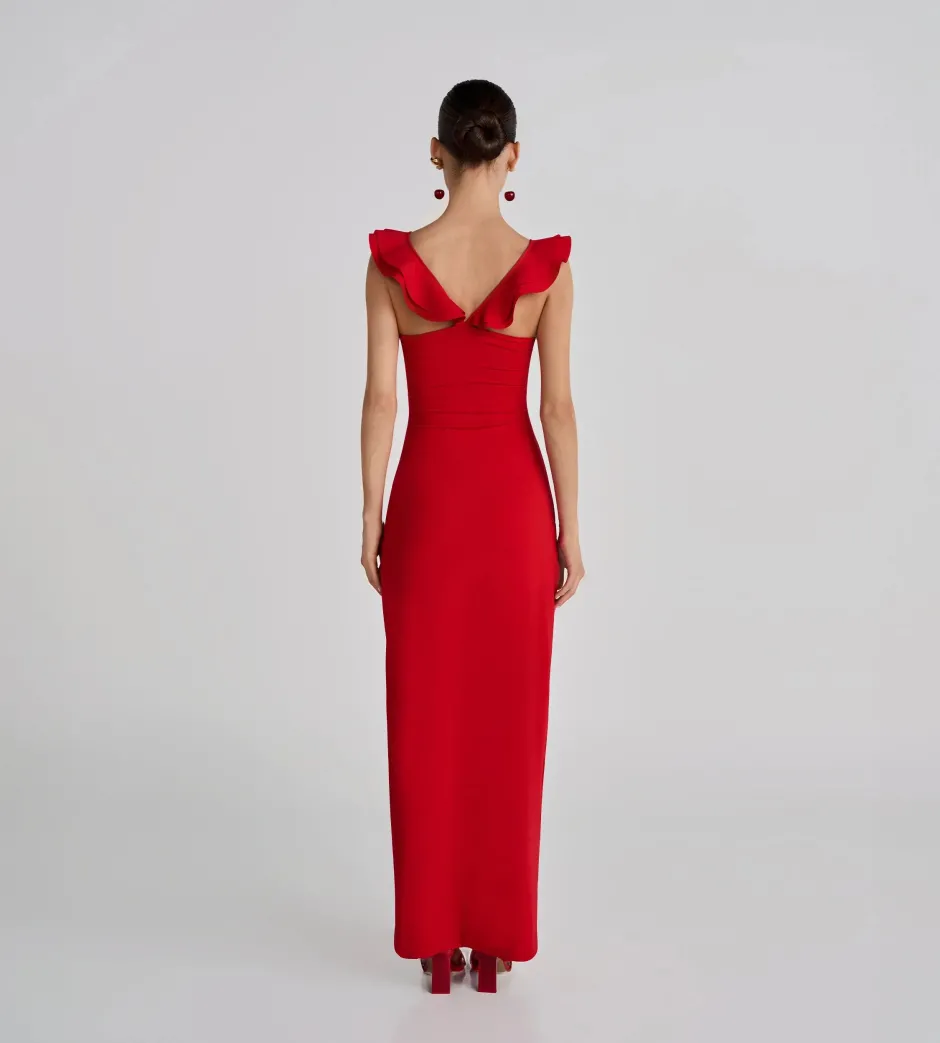 Outlet - Sortilegio Dress - Red Dresses | Long Dresses