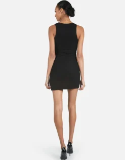 Outlet - Adirel Henley Tank Dress - Black Mini Dresses | Dresses