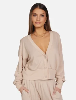 Discount - Gerran Crop Cardigan - Soft Beige Sweaters & Knits