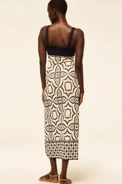 Online - Kalil Dress - Blue Mosaic Midi | Midi Dresses