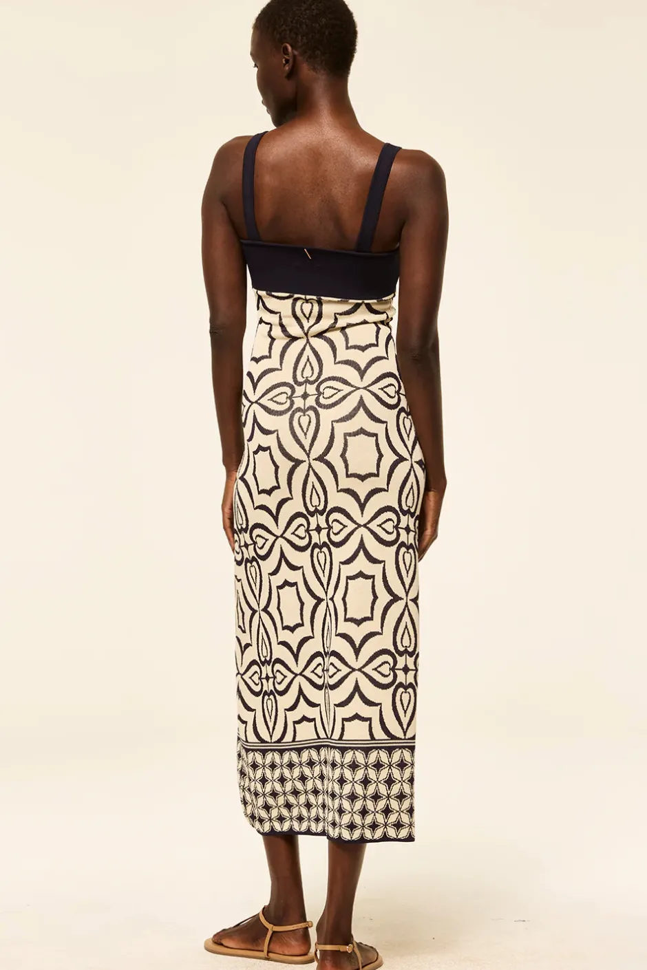 Online - Kalil Dress - Blue Mosaic Midi | Midi Dresses