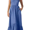 Best - Magnolia Dress - Indigo Blue Dresses | Long Dresses