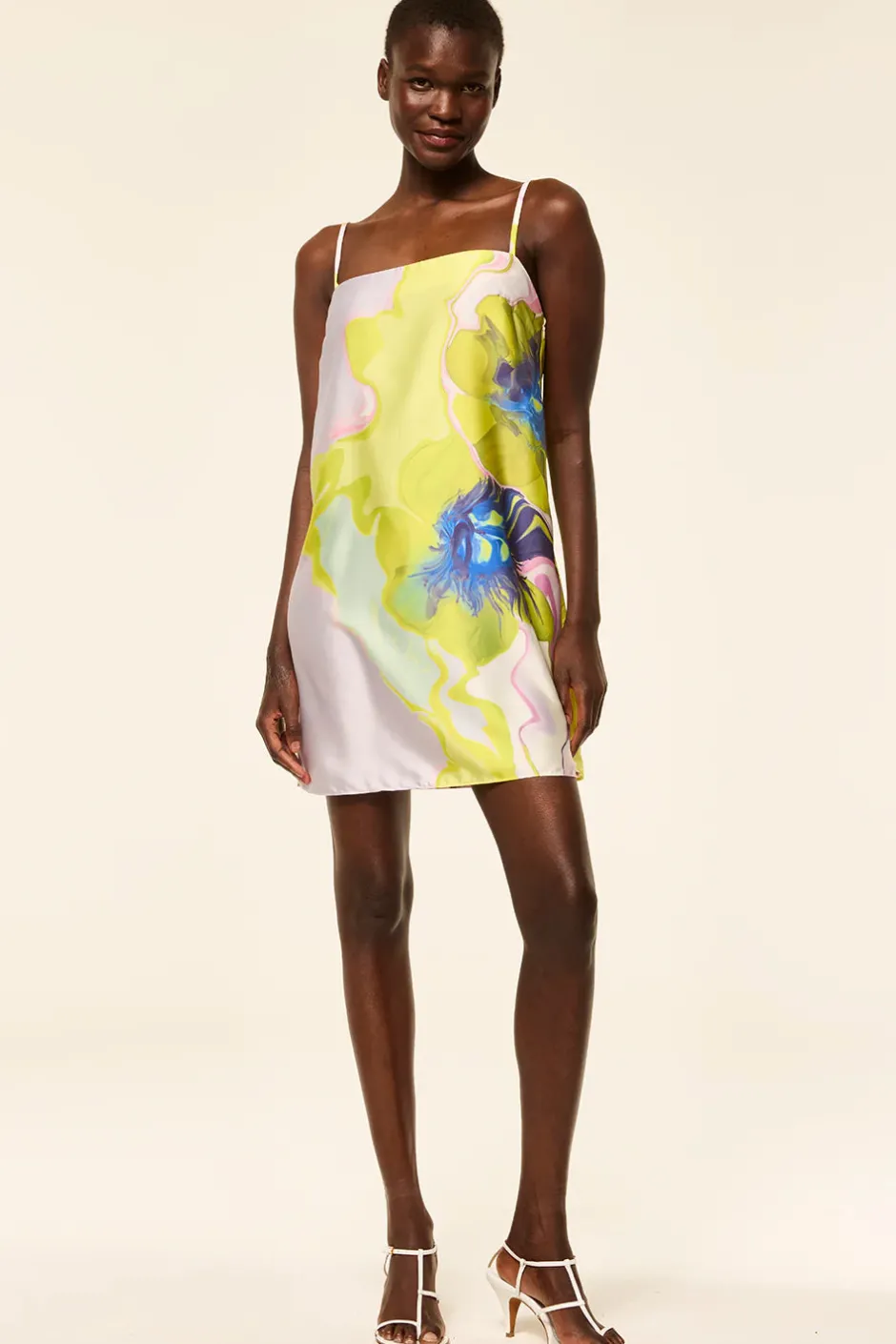 Clearance - Maxine Dress - Marble Floral Mini Dresses | Dresses