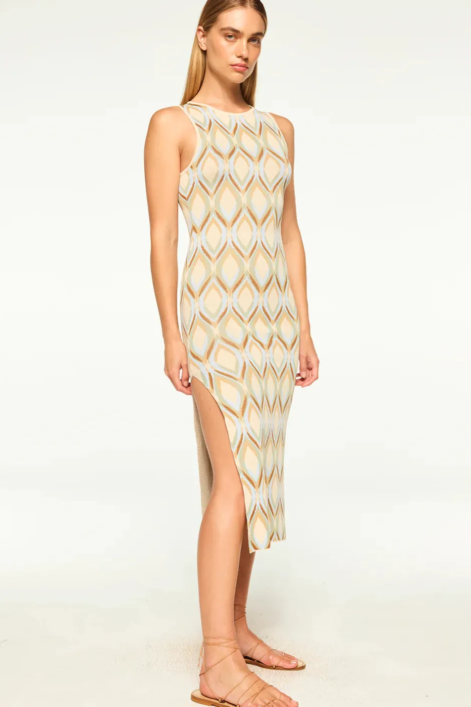 Outlet - Nakia Dress - Cream Midi | Midi Dresses