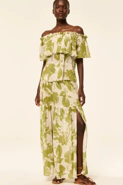 Clearance - Polly Skirt - Green Goddess Long Skirts