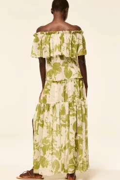 Clearance - Polly Skirt - Green Goddess Long Skirts