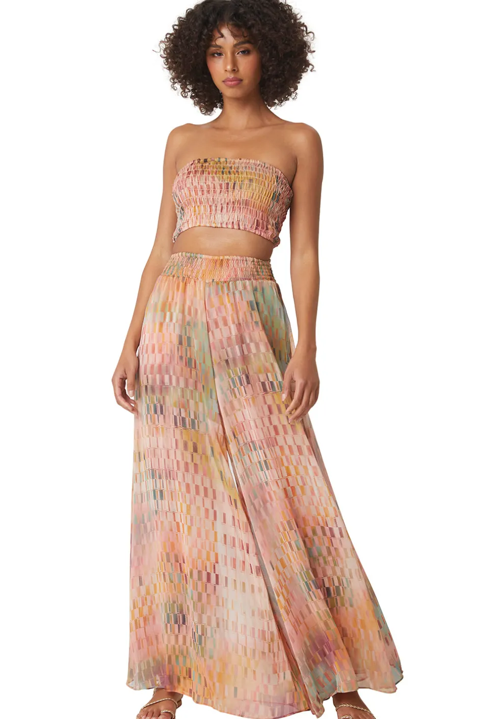 Outlet - Roksana Bandeau - Disco Matrix Crop Tops