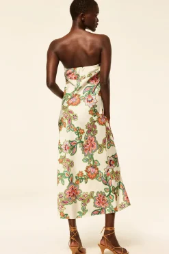 Outlet - Thara Dress - Floral Lattice Midi | Midi Dresses