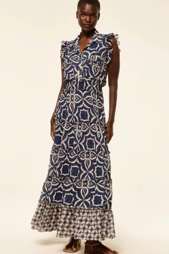 Hot - Trina Dress - Blue Mosaic Long Dresses | Dresses