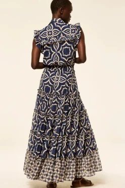 Hot - Trina Dress - Blue Mosaic Long Dresses | Dresses