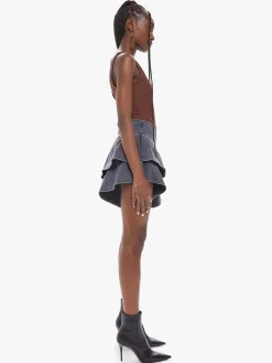 Outlet - The Ruffle Mini Skirt - Digging Up Dirt Denim | All Denim