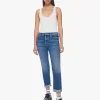 Hot - The Scrapper Cuff Ankle Fray - Smashing Banjos Crop | High-Rise