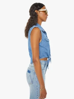 Sale - The Sleeveless Knotted Exes - Maritime Masterpiece Crop Tops