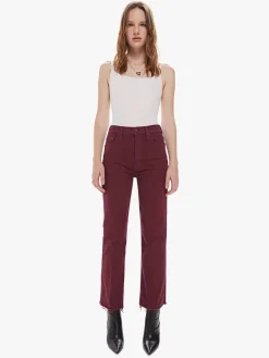 Clearance - The Tripper Ankle Fray - Burgandy Denim | All Denim