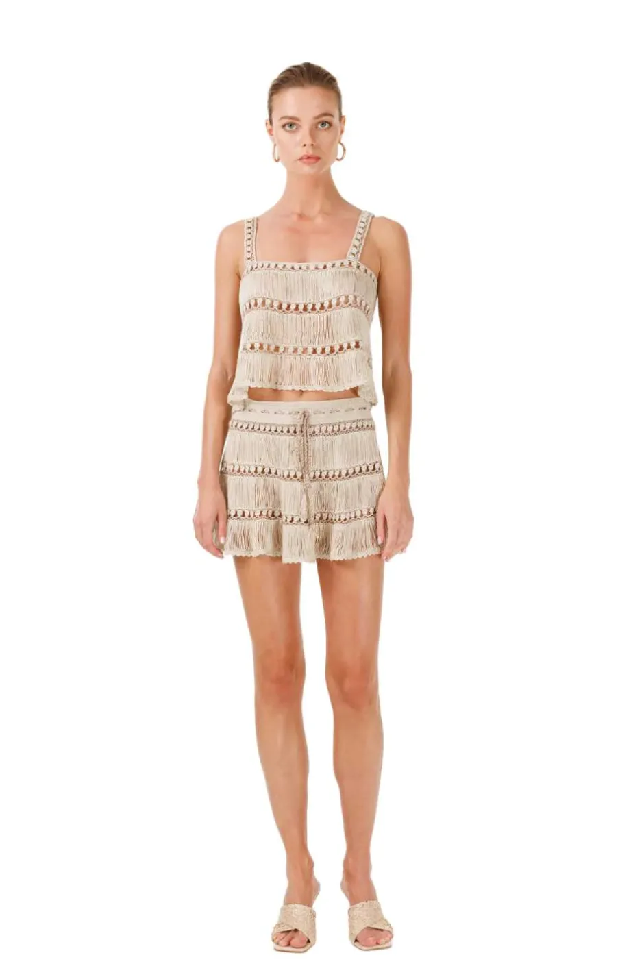 Hot - Bonbon Mini Skirt - Stone Mini Skirts