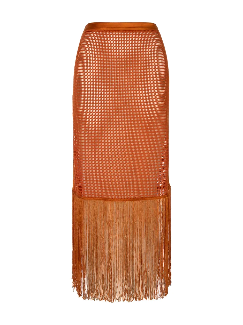 Fashion - Camelia Maxi Skirt - Gold Flame Coverups | Long Skirts