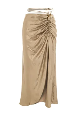 Discount - Charlotte Maxi Skirt - Bronze Shimmer Long Skirts