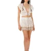 Sale - Lollipop Hand Crochet Top - Bronze Crop Tops